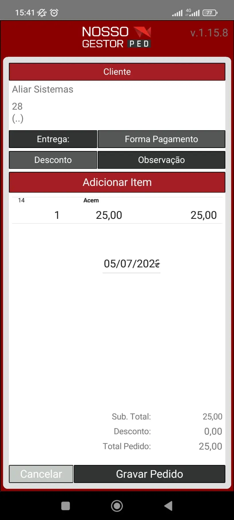 NG Pedido